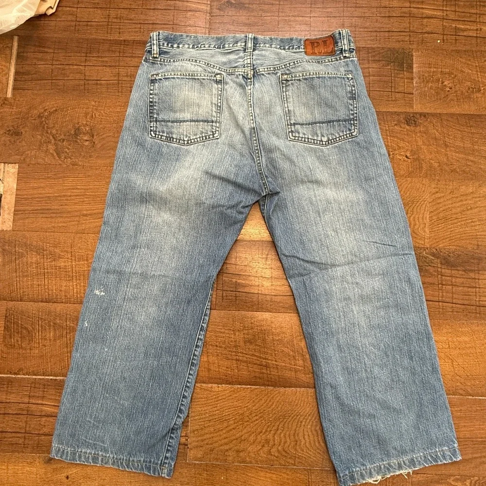 RL Ashmore Vintage Ralph Lauren Jeans Mens 36x27 Blue Loose Fit Wash Denim